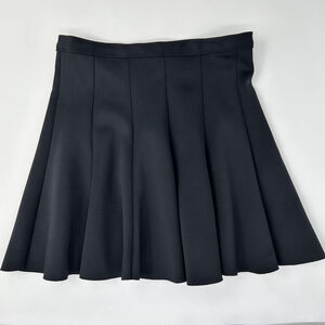 Abercrombie & Fitch Womens Skirt Flare Black Small Polyester Side Zipper
